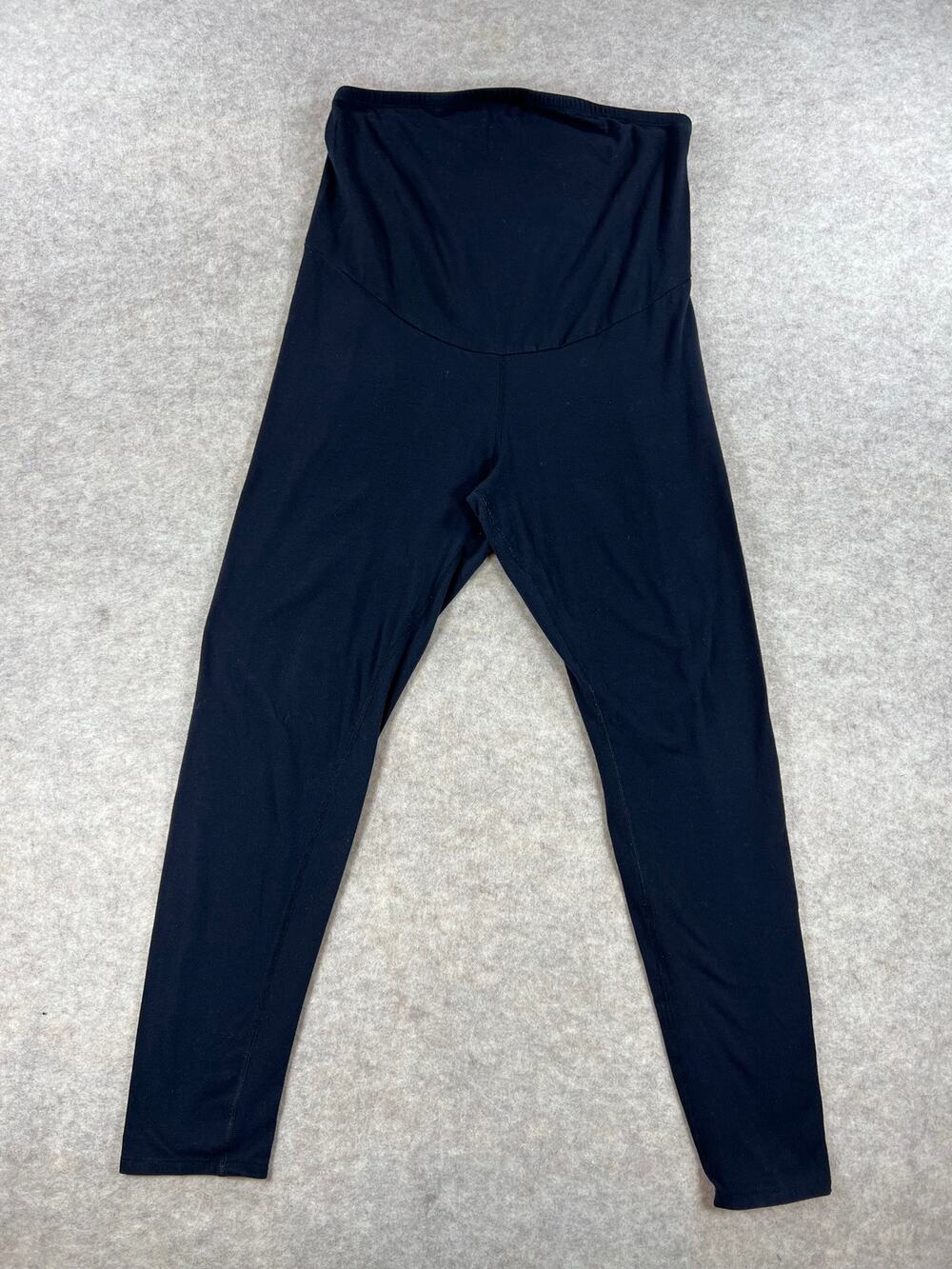 A Glow Maternity Black Knit Leggings Pants Size XL